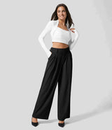 Soraya broek zwart met loose fit pijpen
