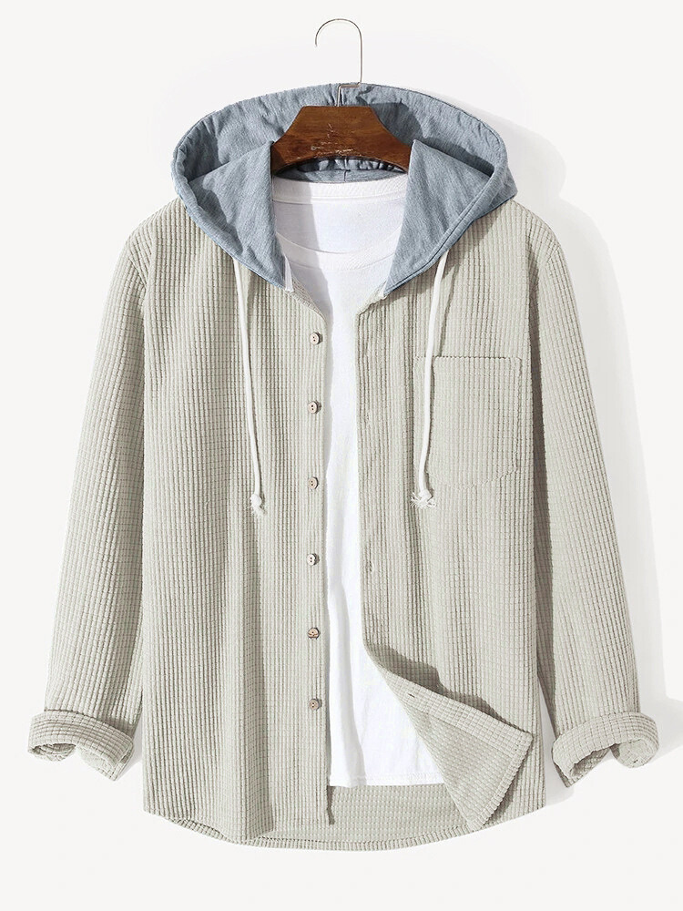 casual heren overhemd katoenmix

