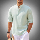lichtgroene henley polo