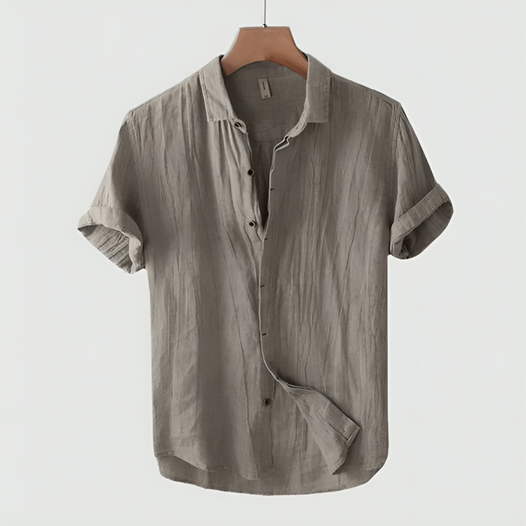 Kian linnen overhemd, linnen shirt heren, zomerse heren overhemd, casual linnen overhemd, ademend overhemd voor heren, zomermode heren, relaxte zomerlook, linnen kleding mannen