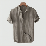 Kian linnen overhemd, linnen shirt heren, zomerse heren overhemd, casual linnen overhemd, ademend overhemd voor heren, zomermode heren, relaxte zomerlook, linnen kleding mannen