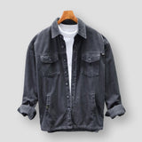 Cordura overshirt zwart corduroy heren
