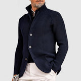 gebreide herenblazer met comfortabele pasvorm
