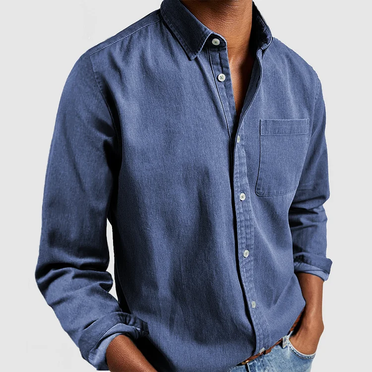 Liam Denim Overhemd Lichtblauw