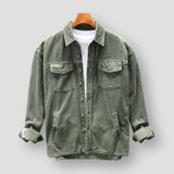 Cordura overshirt groen corduroy heren
