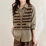 Lang damesvest voor herfst en winter
