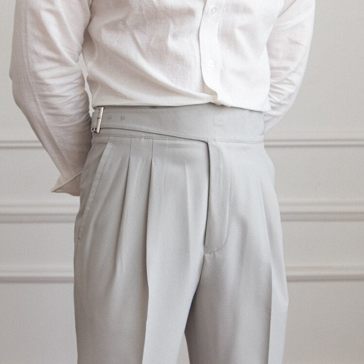 Asgrijs Slim fit grijze pantalon voor heren
