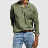 Liam Denim Overhemd Groen
