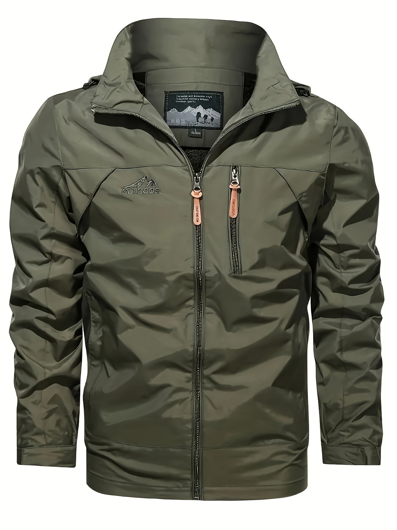 regenjack met capuchon en zakken
