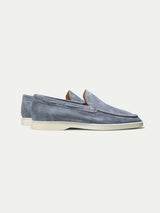 	Loafers van grijs suède met comfortabele pasvorm