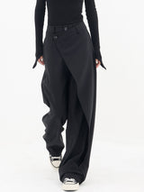 asymmetrische wide leg broek dames
