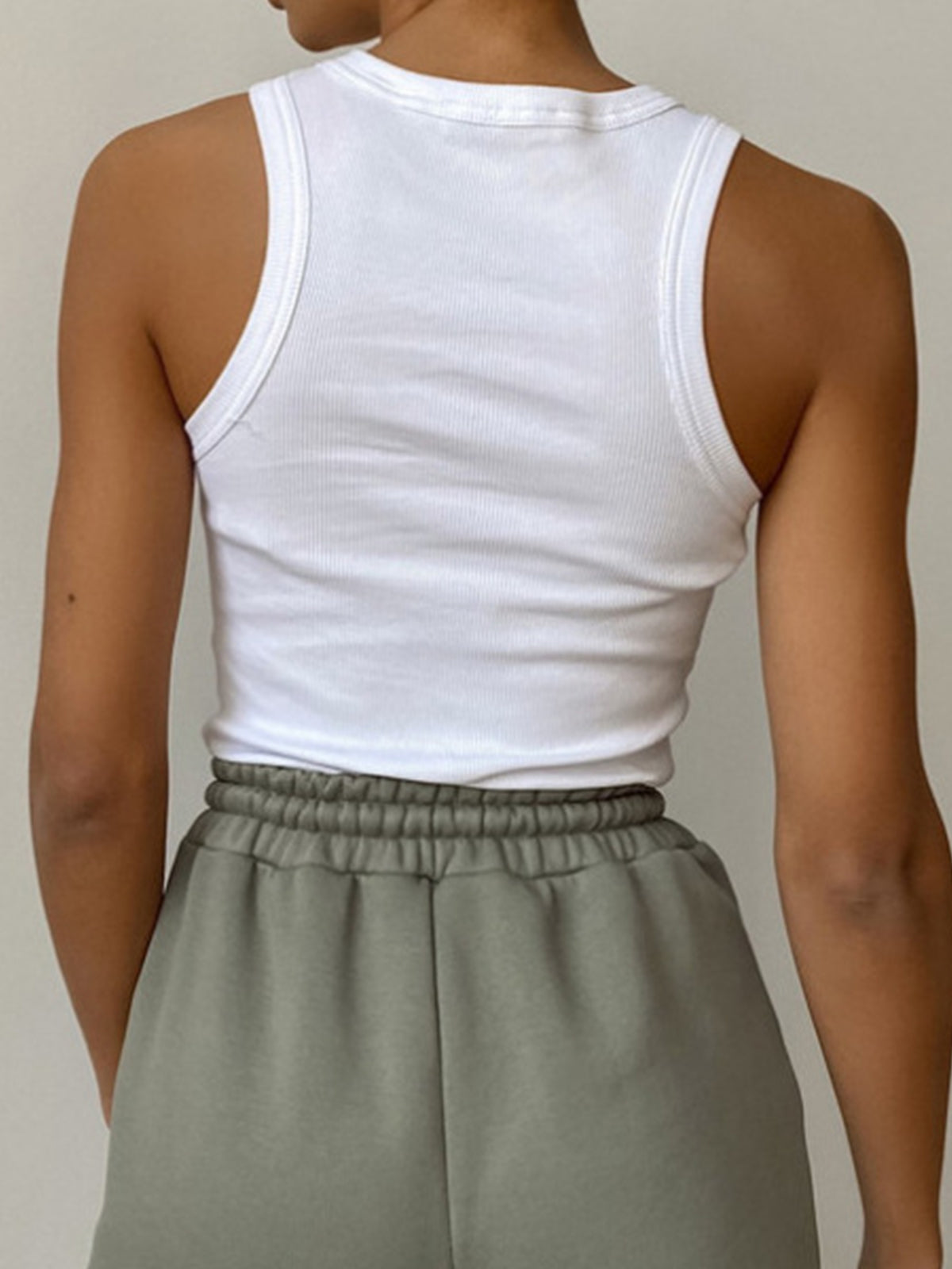 Inez | Ribbed Crop Tank Top