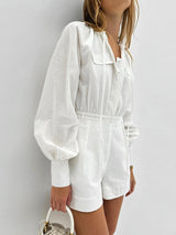 jumpsuit met zakken en ronde hals

