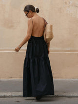 Soléna | Backless Maxi Dress