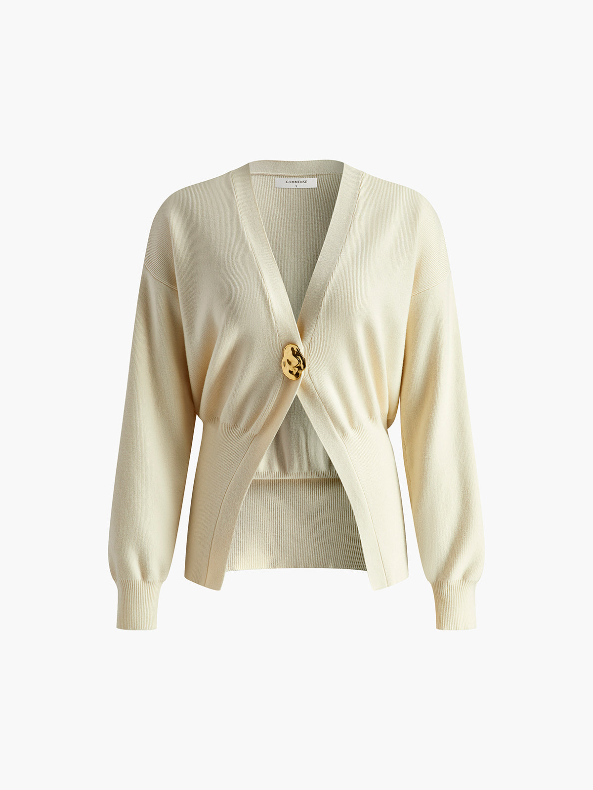 Isabelle | Gebreid Vest met Gouden Knopen