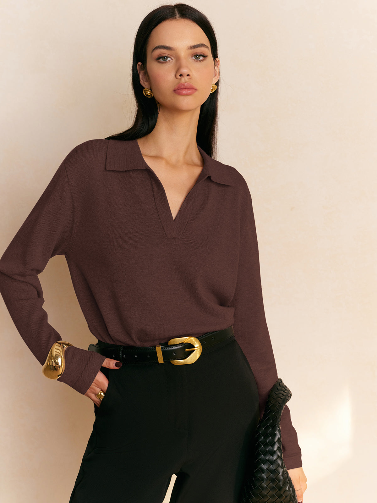 Elyra | Collared Knit Pullover
