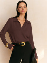 Elyra | Collared Knit Pullover