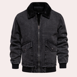 Alessandro Winterjas voor heren in zwart, met warme voering, faux fur kraag en tijdloos design. Ideaal voor de winter.