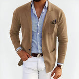 Benjamin blazer met klassieke revers en slim fit
