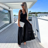 Elegante dames jumpsuit met sleep zwart gala

