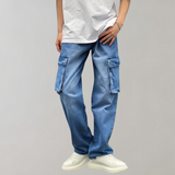 Aart | Denim Cargo Broek