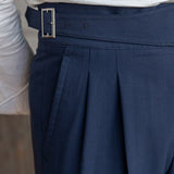 Marineblauw Slim fit grijze pantalon voor heren
