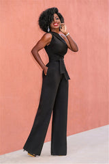 Luxe one-shoulder jumpsuit dames

