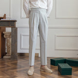 Asgrijs Slim fit grijze pantalon voor heren
