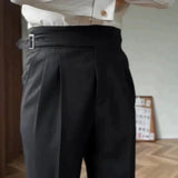 Antraciet zwart Slim fit grijze pantalon voor heren
