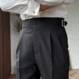 Antraciet zwart Slim fit grijze pantalon voor heren
