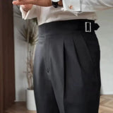 Antraciet zwart Slim fit grijze pantalon voor heren
