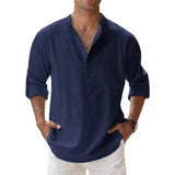 tyler heritage henley shirt marineblauw ademend zomerdesign
