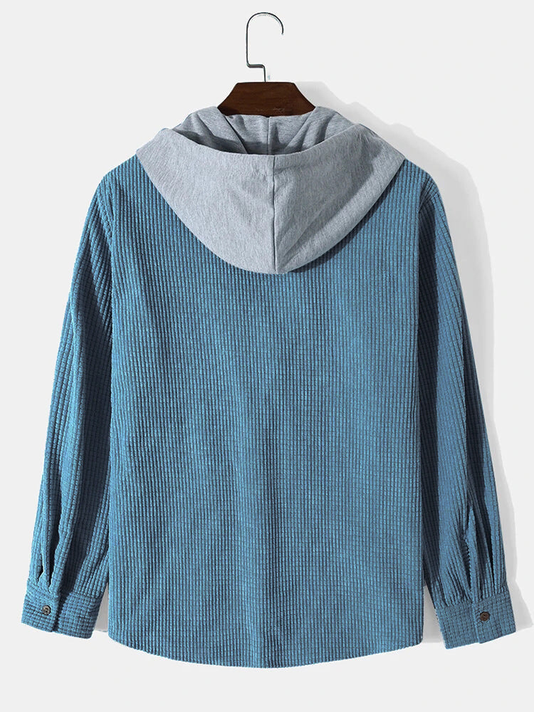 relaxed fit overhemd heren met capuchon

