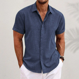 Mason Korte Mouwen Overhemd Donkerblauw stijlvolle zomerlook