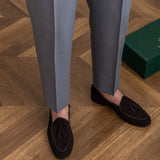 Steengrijs Slim fit grijze pantalon voor heren

