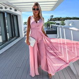Roze jumpsuit dames avondjurk alternatief

