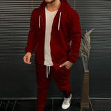 Tweedelige Heren Set – Stijlvol en Comfortabel, rood