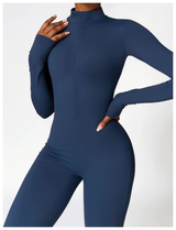 Sportieve jumpsuit met verstelbare rits – ideaal voor binnen en buiten