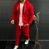 Casual Heren Kleding met Sportieve Uitstraling, rood