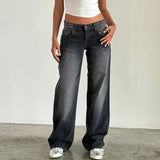 Vintage Chic Wide-Leg Jeans in verschillende kleuren, met een relaxte pasvorm en flatterend ontwerp.