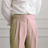 Beige Slim fit grijze pantalon voor heren

