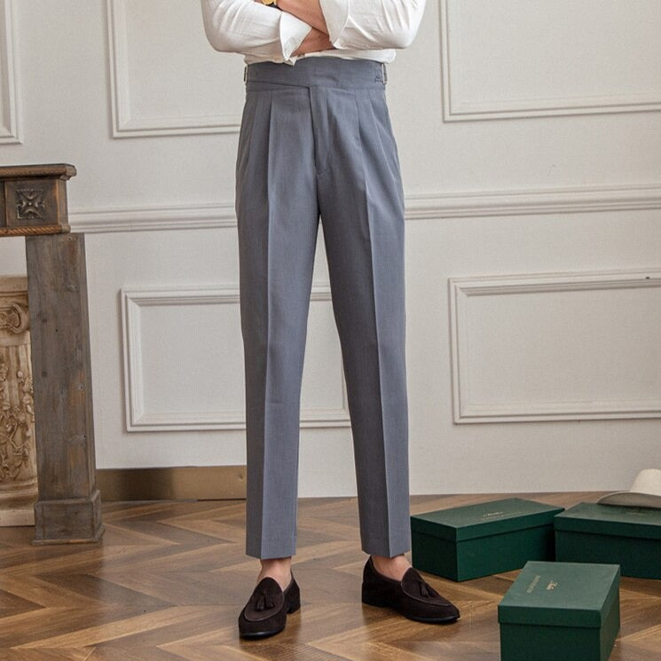 grijs Slim fit grijze pantalon voor heren

