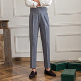 grijs Slim fit grijze pantalon voor heren

