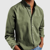Liam Denim Overhemd Groen
