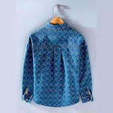 heren winterjack denim gevoerd met sherpa
