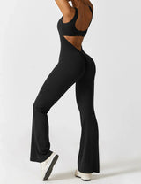 Elena | Flared V-Back Jumpsuit