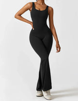 Elena | Flared V-Back Jumpsuit