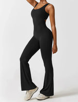 Elena | Flared V-Back Jumpsuit