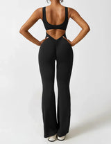 Elena | Flared V-Back Jumpsuit