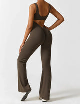 Elena | Flared V-Back Jumpsuit